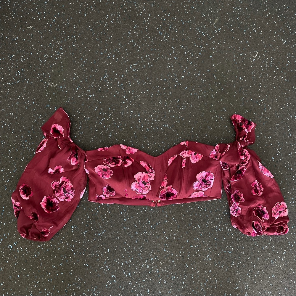 For Love & Lemons Floral Crop Top